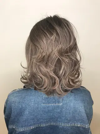 ミディアム カラー AMI Hair  supply所属・髪質改善カラー 韓国風レイヤーのヘアスタイル