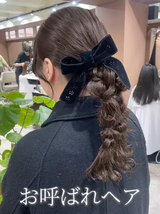 セミロング ヘアアレンジ 韓国風パーマ/ヘア セット/店長みづきのヘアスタイル