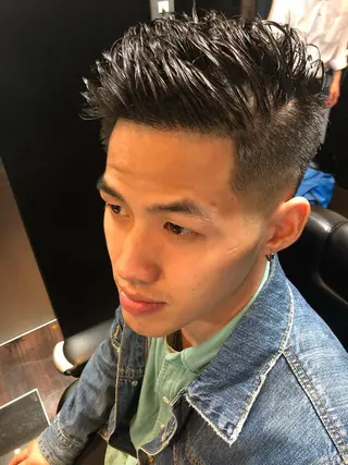 ショート パーマ メンズ HIRO GINZA BARBER SHOP 大阪所属・木村 りきのヘアスタイル