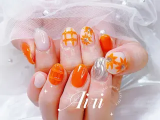 ネイル ネイルサロンAiri 長さ出し·シンプルのネイルデザイン