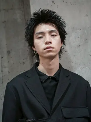 パーマ メンズ RIKU/ニュアンス ／波巻き/ハイライトのヘアスタイル