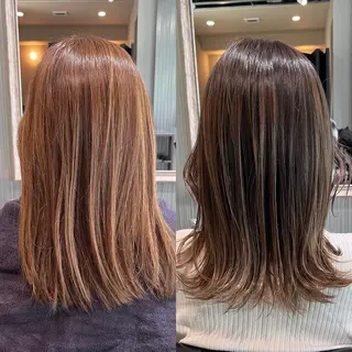 ミディアム カラー KIZU 髪質改善 オカルト怪談のヘアスタイル