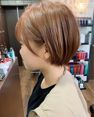 ショート 縮毛矯正/ショート/ レイヤー/畑中正敏のヘアスタイル