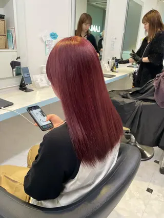 カラー 🍒♡艶髪暖色カラー saaya♡🍒のヘアスタイル