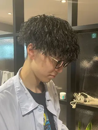 パーマ メンズ 仙台/メンズ/ フェザー/リョウのヘアスタイル