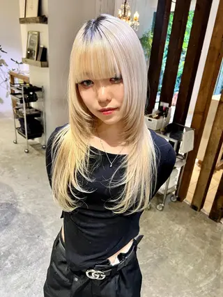 セミロング 【ロングウルフカット 姫カット】伊藤裕哉のヘアスタイル