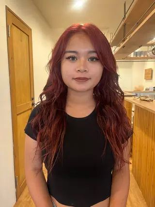 ロング カラー china/ボブ /ブリーチカラーのヘアスタイル