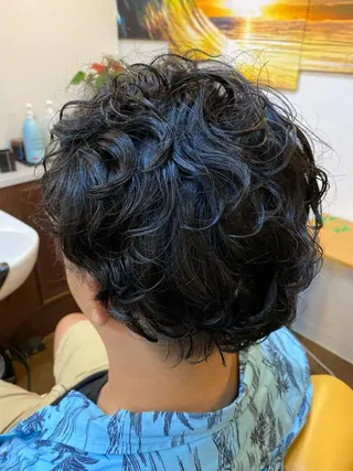 パーマ メンズ ヘアーデザイン ククイ所属・【コテパーマ】イトウ シンゴのヘアスタイル