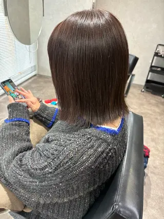 ミディアム カラー 井手 素子のヘアスタイル