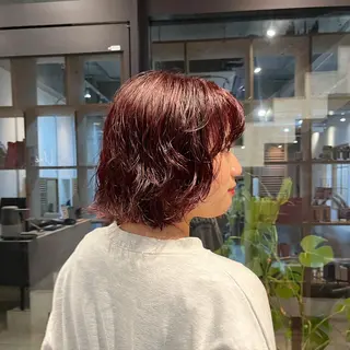 ショート カラー パーマ 阿久津真衣 似合わせカットのヘアスタイル