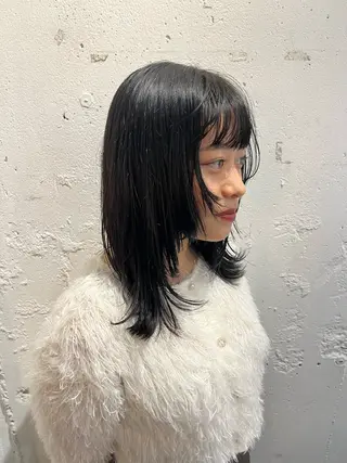 ミディアム カラー パーマ ヘアアレンジ メンズ キッズ ✴︎UNU ✴︎モエカのヘアスタイル