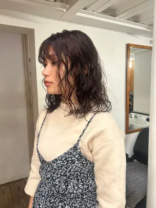 ミディアム パーマ 🌿ボブ パーマ高橋啓太🌿のヘアスタイル