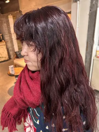 ロング カラー パーマ お任せヘア☘️☘️ 及川渚のヘアスタイル