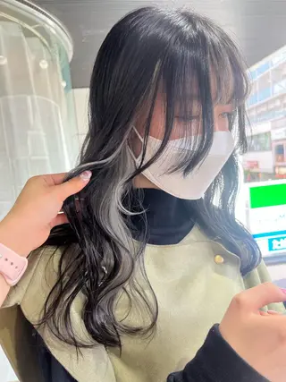 ロング カラー 💖デザインカラー/ タダ ハナカ💖のヘアスタイル