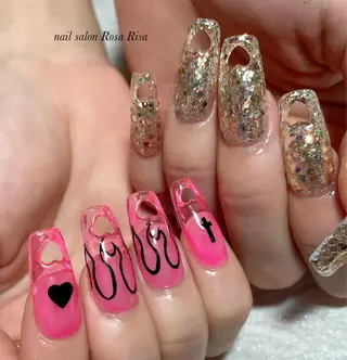 ロング ネイル ネイルスタジオ シェイクユアハンズのネイルデザイン