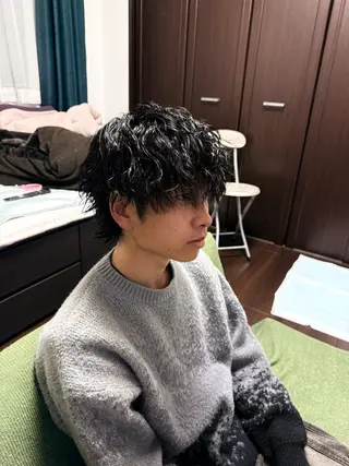 パーマ メンズ 松島 吏玖のヘアスタイル