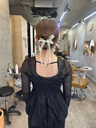 ミディアム ヘアアレンジ レイヤーカット💫 ／HARUKA🎀のヘアスタイル