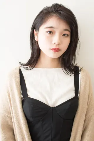 ミディアム 千葉 慎也のヘアスタイル