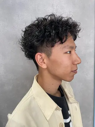 パーマ メンズ フリーランスシェアサロンルレイル所属・心斎橋/メンズ /ルレイル/地形真希のヘアスタイル