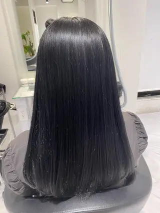 ロング カラー 赤み消し韓国ヘア レイヤー縮毛🤍渡邉のヘアスタイル