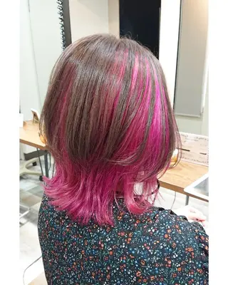 ミディアム カラー ACROあべの店所属・艶カラー/インナー /グラデ/大西小百合のヘアスタイル