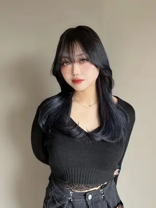 セミロング カラー 韓国ヘア🇰🇷 RYOTAのヘアスタイル