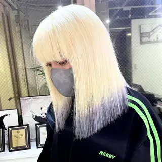 カラー 渋谷🎨ハイトーン× エクステ🎨レンのヘアスタイル