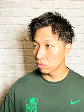 ショート カラー パーマ ヘアアレンジ メンズ メンズカット/パーマ 山崎航平💈のヘアスタイル