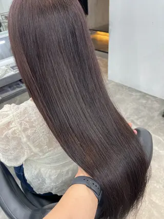 ロング 暖色カラー得意🔥 栗俣嵐のヘアスタイル