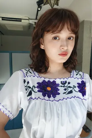 ミディアム パーマ 暖色/パーマ 🌼クニトウメイのヘアスタイル