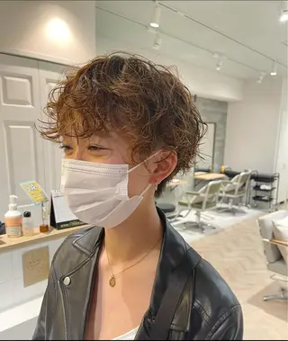 ショート パーマ * 透明感カラー c h i h o *のヘアスタイル