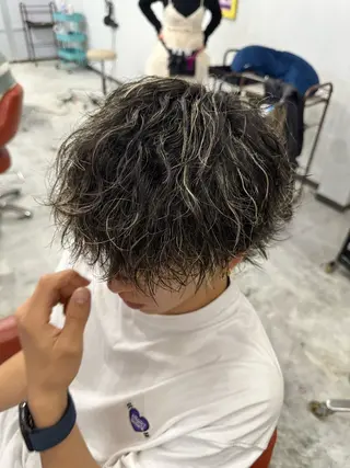 パーマ メンズ 椎木 琉聖のヘアスタイル