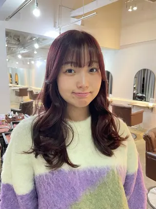 セミロング カラー FERIA  あべの 🌼西口実来🌼のヘアスタイル