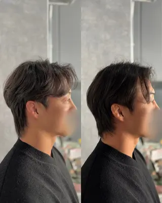 ショート パーマ メンズ 韓国メンズヘア/ ダウンパーマ/歩夢のヘアスタイル