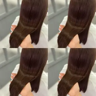 セミロング カラー 髪質改善×矯正🫧 韓国ヘアasamiのヘアスタイル