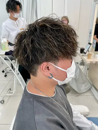 ショート パーマ メンズ 【学割人気No.1】 💎中島雄飛💎のヘアスタイル