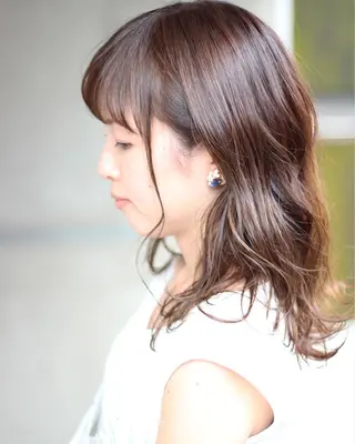 ロング カラー パーマ ヘアアレンジ 成松 勇治のヘアスタイル