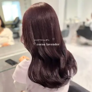 ロング カラー 韓国風艶髪🎀 暖色カラー🤍のヘアスタイル