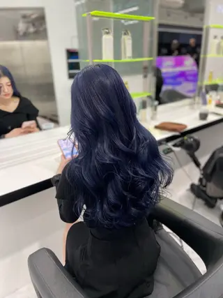 ロング カラー ヘアアレンジ レイヤー×透明感カラ ーHAYATOのヘアスタイル