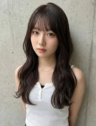 ロング カラー piLLon 心斎橋のヘアスタイル