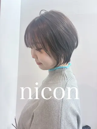 ショート 髪質改善 上品艶感カラーのヘアスタイル