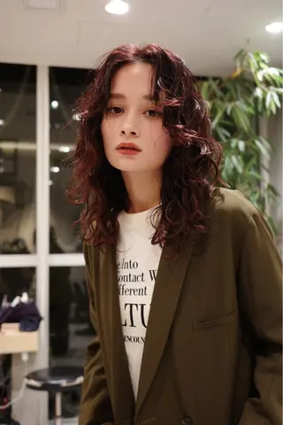 ミディアム 🌀渋谷ボブパーマ 🌀河野瑠太のヘアスタイル