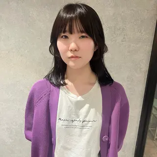 セミロング AI TOKYO　S所属・mizuki 【韓国レイヤー】のヘアスタイル