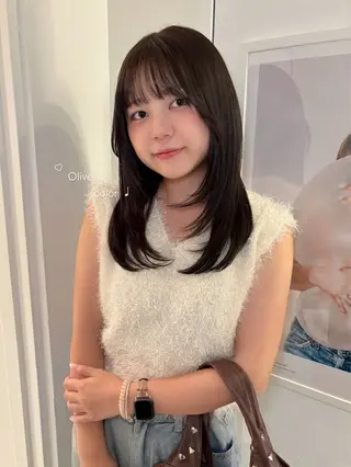 セミロング カラー riria/ボブ /ブラウンカラー🎀のヘアスタイル