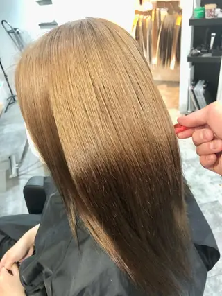 セミロング カラー 下妻 カラーエクステ難波のヘアスタイル