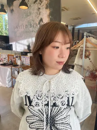 ミディアム UNITED  BEAUTY KANAZAWA所属・テラダ ユウシン西金沢のヘアスタイル