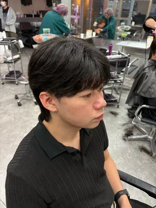 ミディアム カラー パーマ メンズ メンズパーマ特化 🔥韓国ヘア職人🔥のヘアスタイル