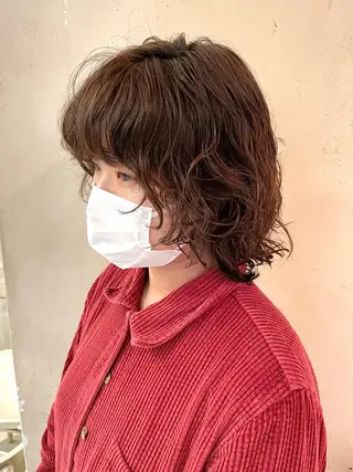 ミディアム パーマ 銀座No.1髪質改善 縮毛矯正/本木のヘアスタイル
