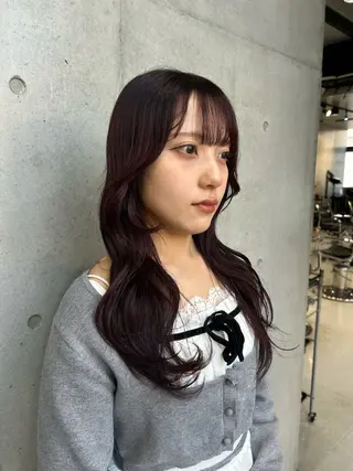 ロング カラー ヘアアレンジ ボブ艶モテカラー🫧 カリンのヘアスタイル