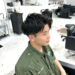 ショート パーマ メンズ 【メンズパーマ特化】 🍏網中勇喜のヘアスタイル